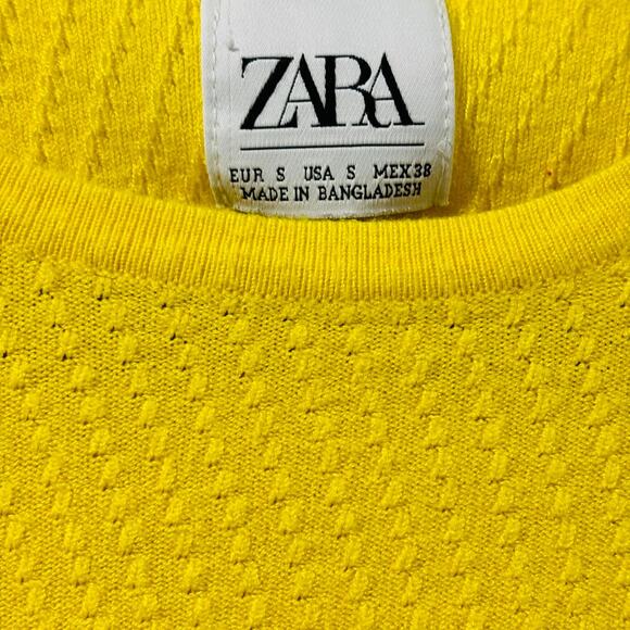 Zara Yellow Women’s Sweater Size Small - Picture 3 of 3